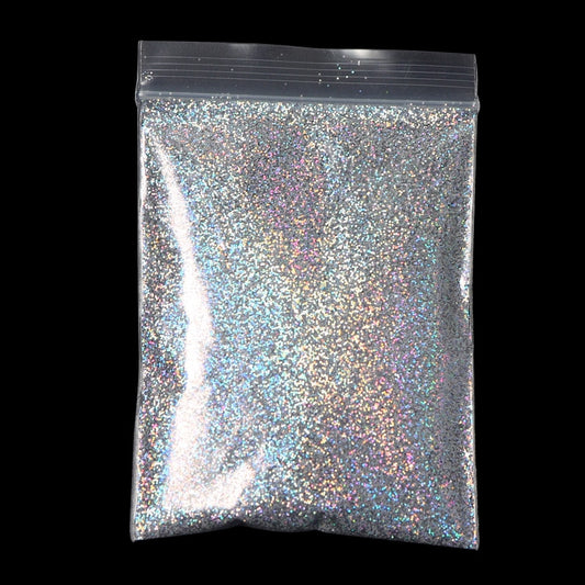 10g Holographic Laser Nail Glitter Powder Sparkly Gold Silver Nail